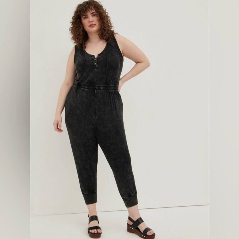 Torrid Lovesick washed jumpsuit